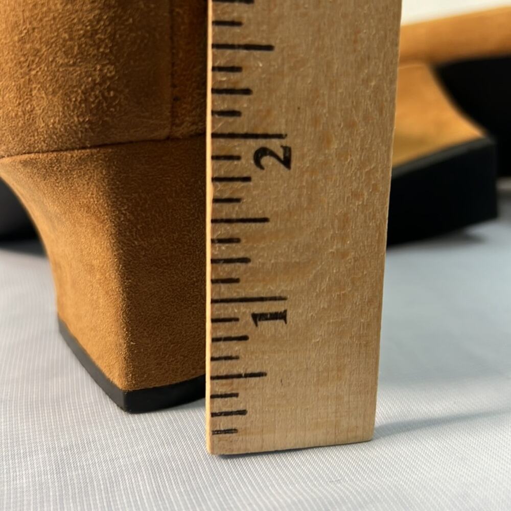 New! Suede Karen Scott Riley brown slip on heeled loafer size 6.5 - Picture 7 of 7